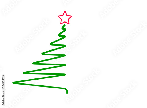 abstract christmas tree, isolated on white,vector