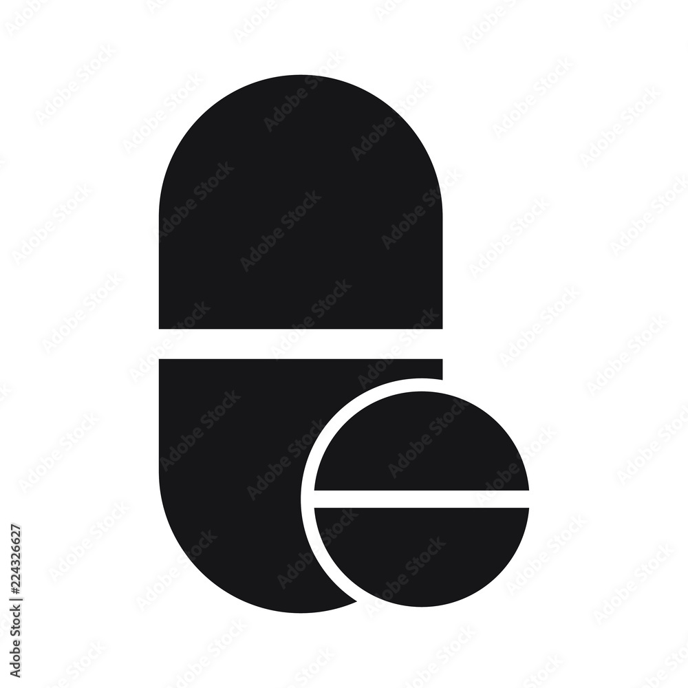 Pills icon vector - obrazy, fototapety, plakaty 