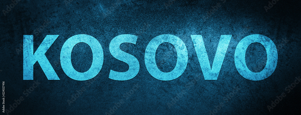 Kosovo special blue banner background