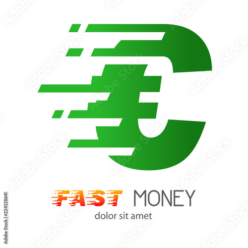 Logotipo FAST MONEY con simbolo euro en color verde