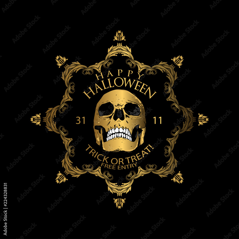 Naklejka premium halloween luxury party