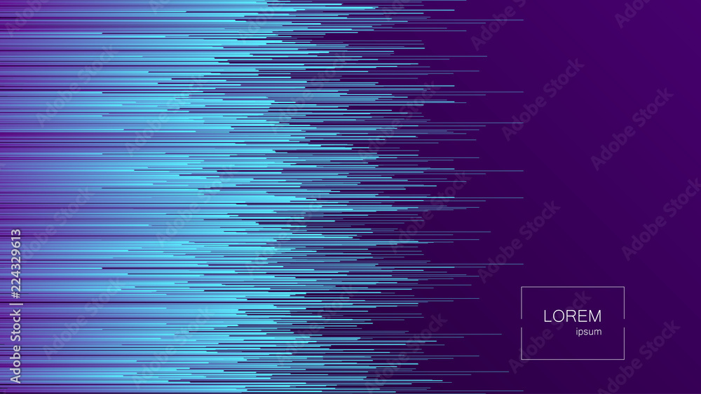 Dynamic Flow Bright Lines Abstract Background. Landing Page. Digital Glitch Effect - obrazy, fototapety, plakaty 