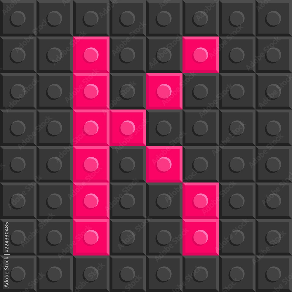 Blocks in english capital letter K, alphabet set Blocks in english capital letter K, alphabet set