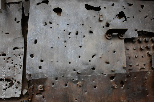 Photos gunshot wound, bullet holes