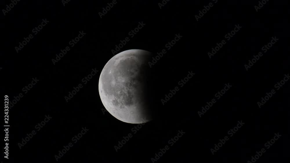 Lunar eclipse 2018, half moon, full moon, north germany, 27.07.2018 Lunar eclipse 2018, half moon, full moon, north germany, 27.07.2018
