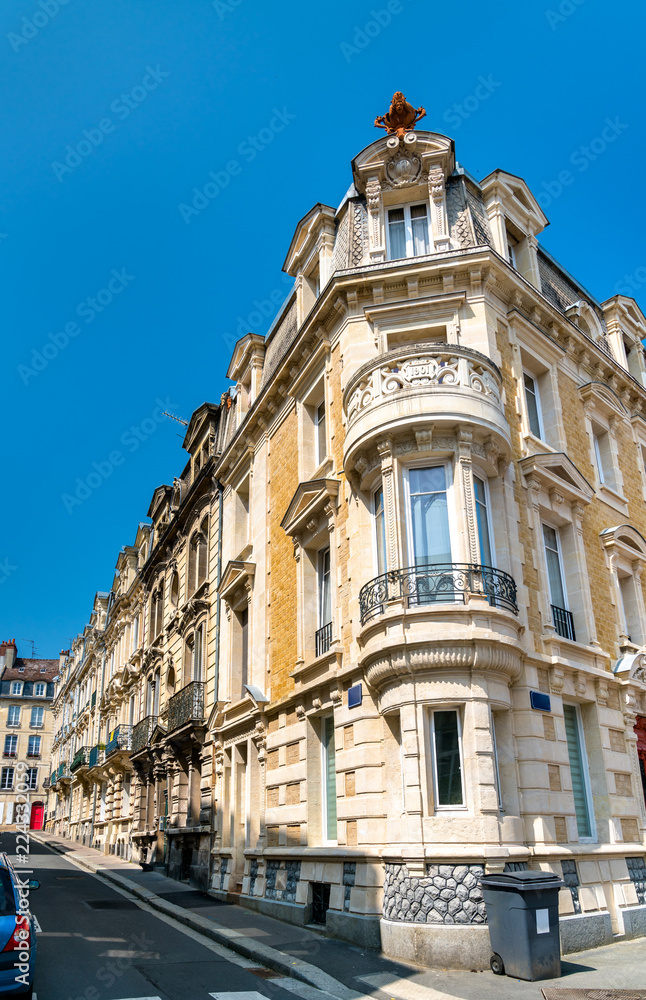 Typical french buildings in Caen, Normandy