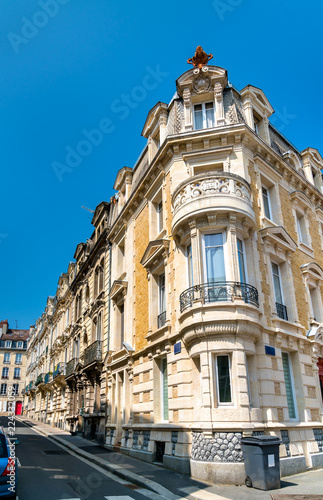 Typical french buildings in Caen, Normandy © Leonid Andronov