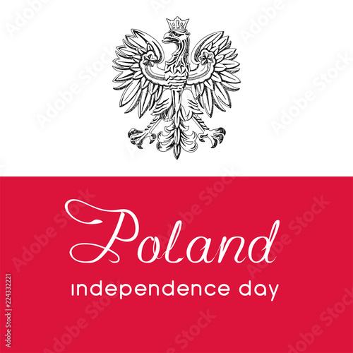 Illustration for the centennial of independence of Poland. Vecto