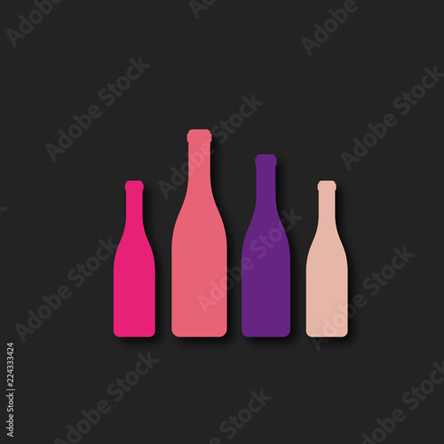 bouteille- silhouette vectorielle