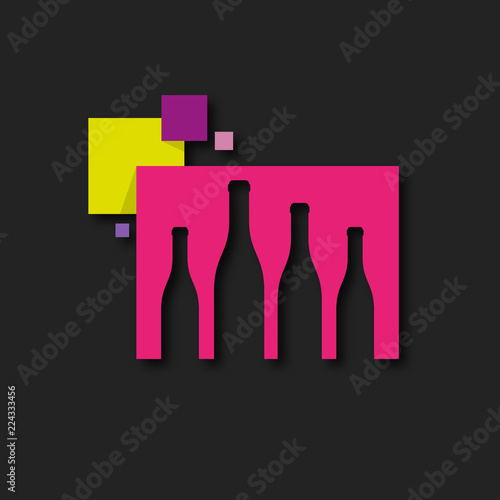 bouteille- silhouette vectorielle