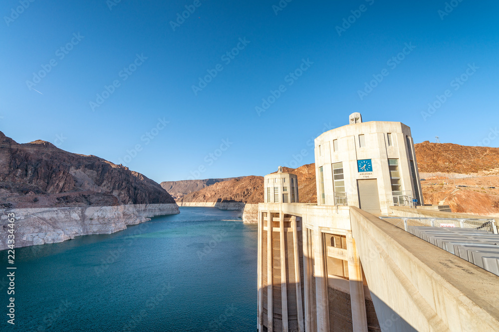 Hoover Dam on Arizona and Nevada border