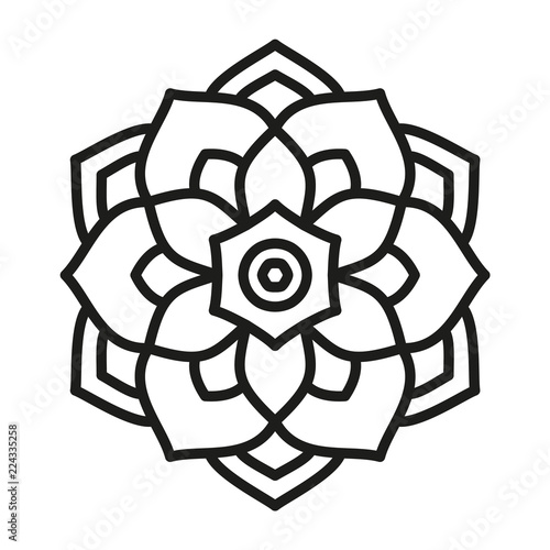 Simple Mandala Shape. Vector.