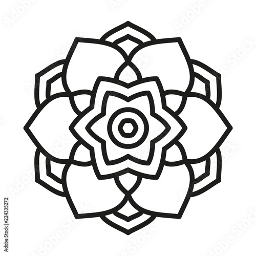 Simple Mandala Shape. Vector.