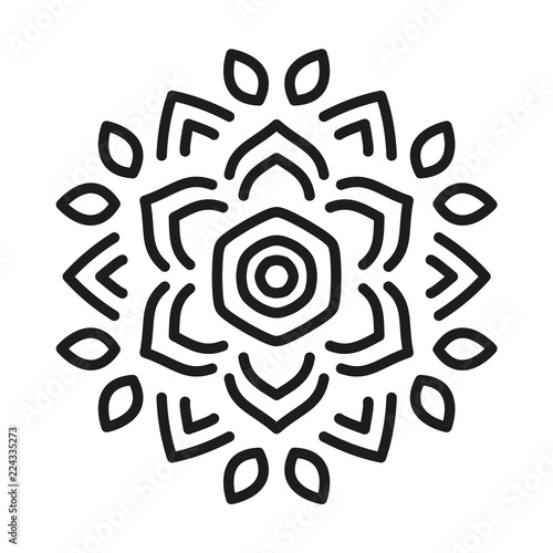 Simple Mandala Shape. Vector.