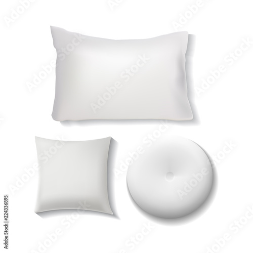 Blank White Pillow Set / Cushion Illustration Vector