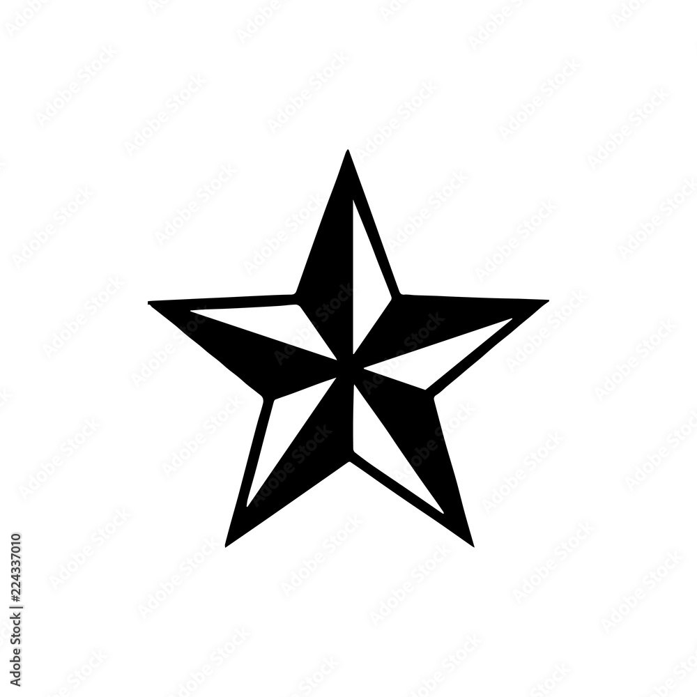 Tattoo Star Stencyl Design - Ready for Print Tattoo Star Stencyl Design - Ready for Print