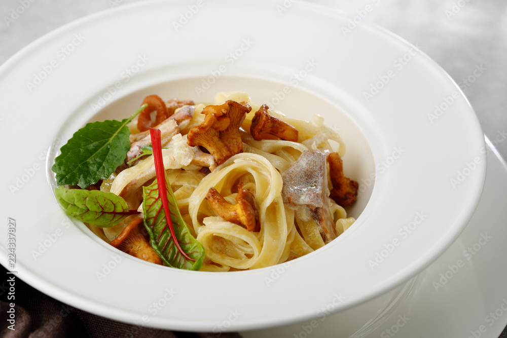Homemade Pasta with chanterelles Homemade Pasta with chanterelles