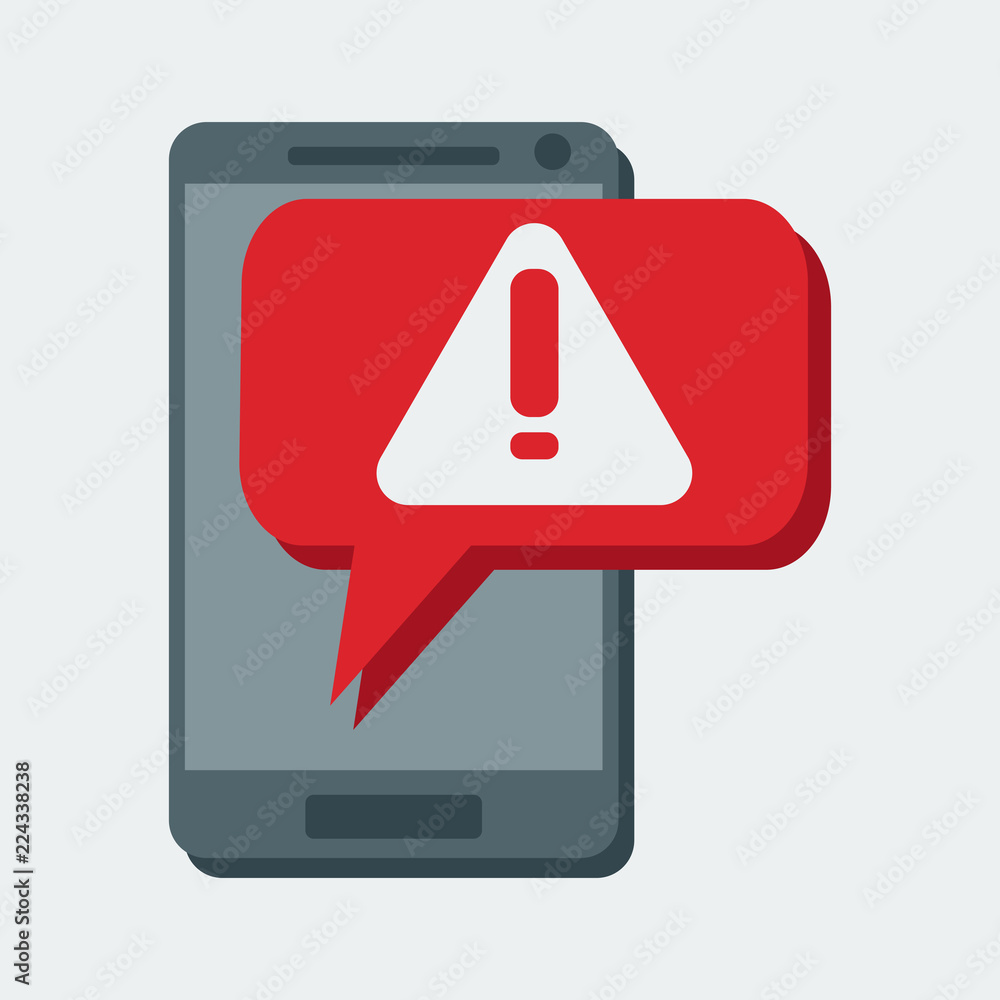 The notification icon. A warning about the importance of the message. The sign of attention. Exclamation point. Vector The notification icon. A warning about the importance of the message. The sign of attention. Exclamation point. Vector