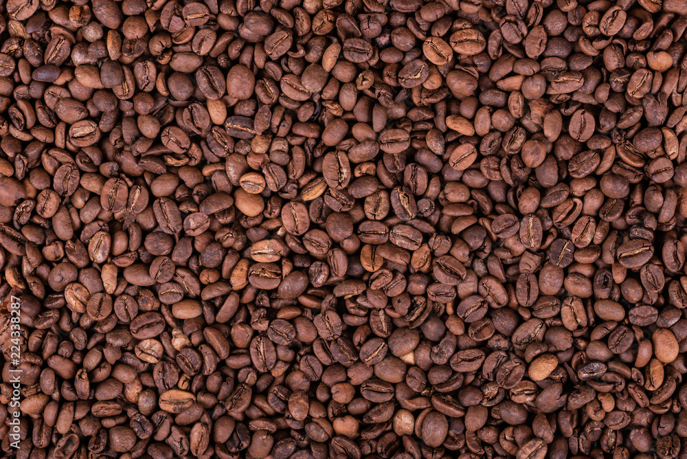 Roasted arabica coffee beans background or texture Roasted arabica coffee beans background or texture