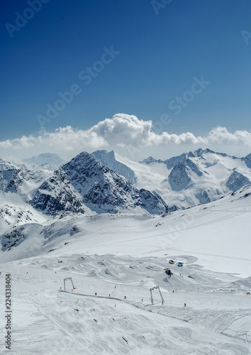 View on Austria Alps in winter