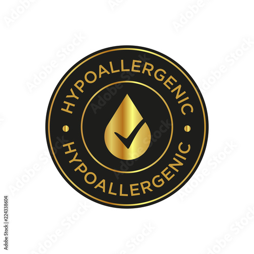 Hypoallergenic black and golden  icon