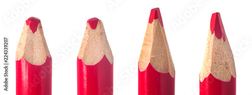 used colored pencil leads macro closeup