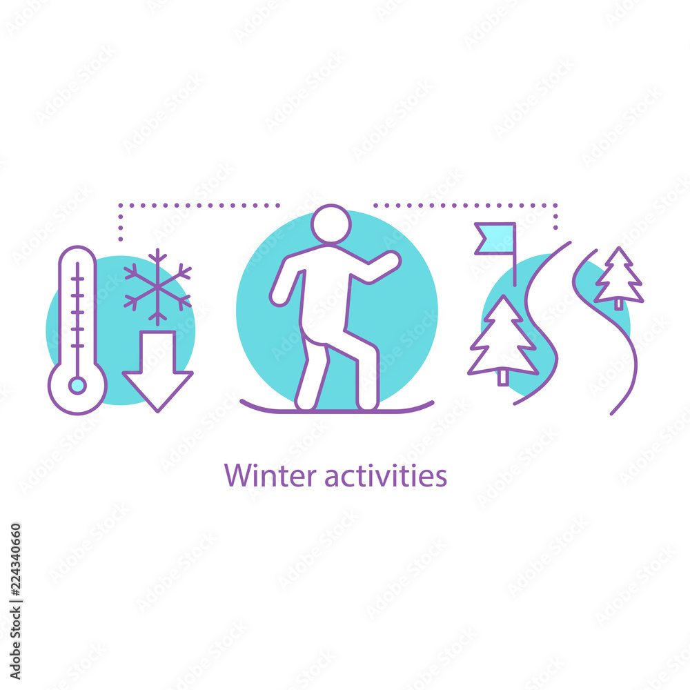 Snowboarding concept icon Snowboarding concept icon