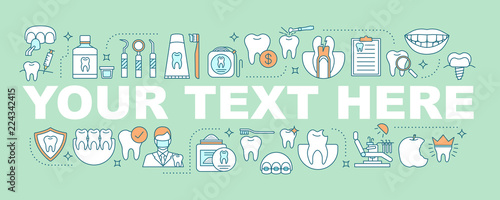 Dentistry word concepts banner