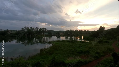incredible sunset over the lake