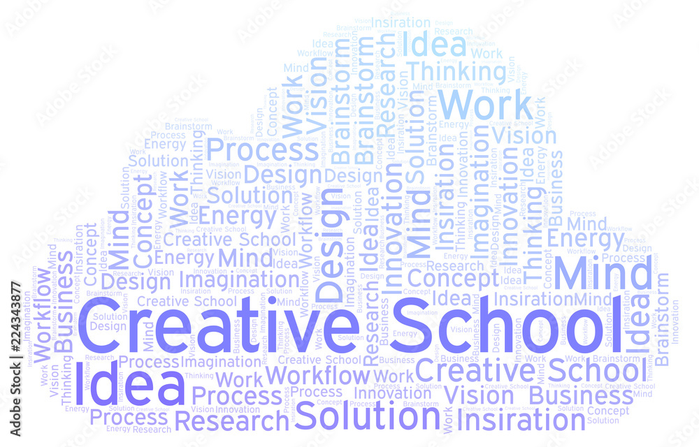 Obraz premium Creative School word cloud, made with text only.