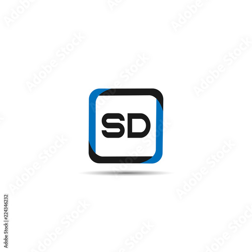 Initial Letter SD Logo Template Design