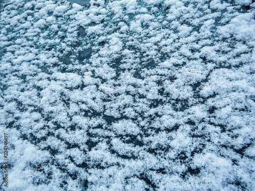 Snowflakes On A Windshield Background