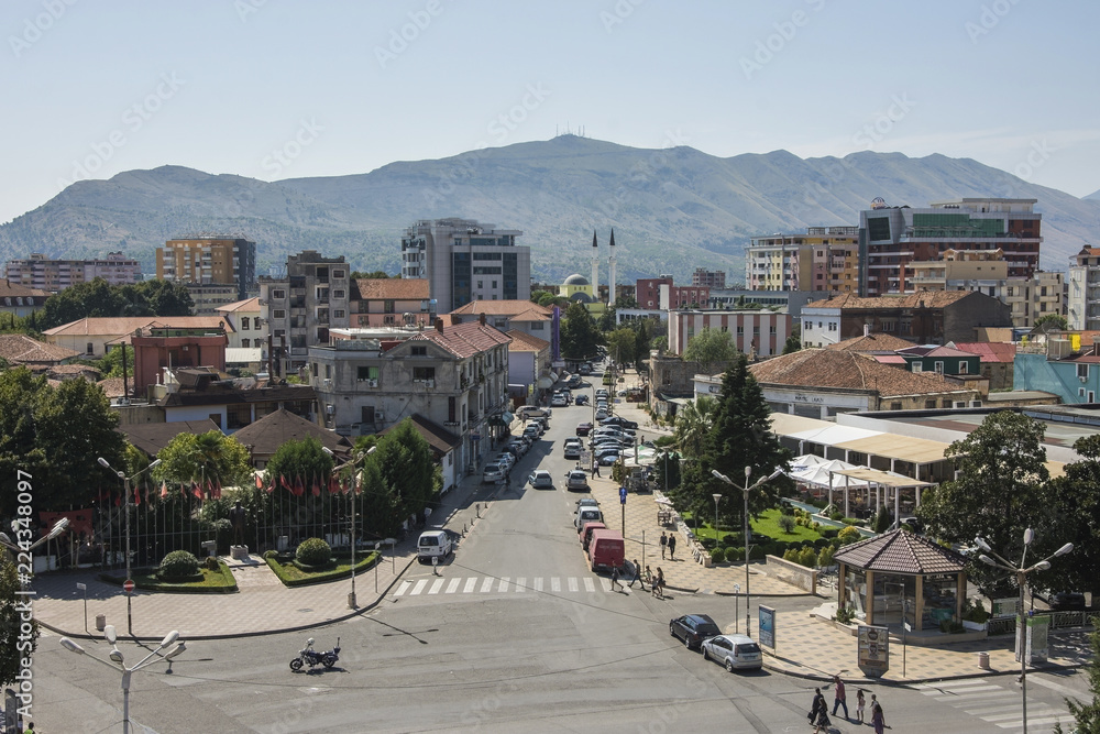 Top view of Skoder city, Albania
