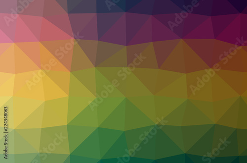 Illustration of orange abstract polygonal elegant multicolor background. photo