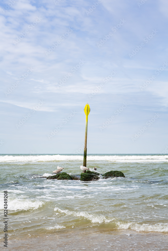 Blick aufs Meer vom Strand aus – Kijkduin Strand, Den Haag, Niederlande