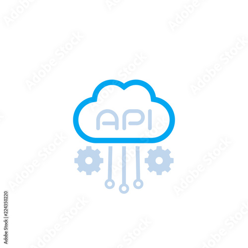Cloud API, software integration icon