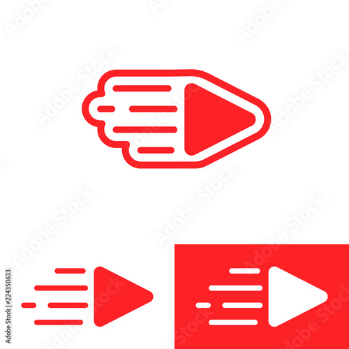 a live streaming video play vector sign