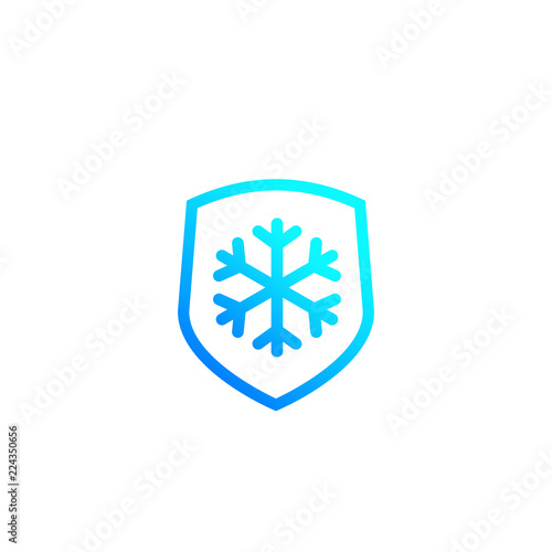 Frost resistant, resistance vector icon