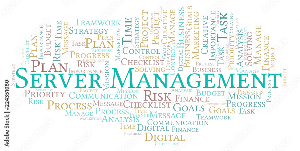 Server Management word cloud, made with text only. Server Management word cloud, made with text only.
