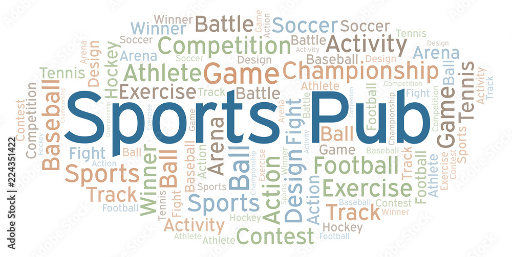 Obraz premium Sports Pub word cloud.