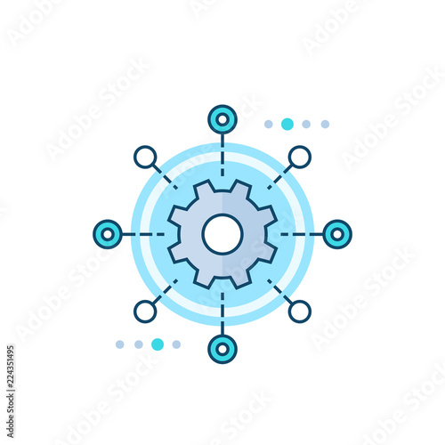 software testing automation vector icon