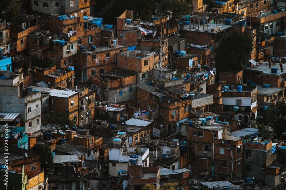 houses in the Rocinha favela in Rio de Janeiro