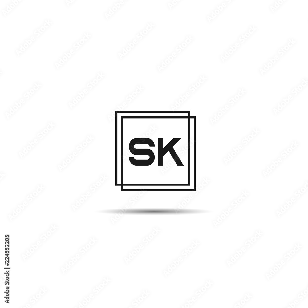 Obraz premium Initial Letter SK Logo Template Design