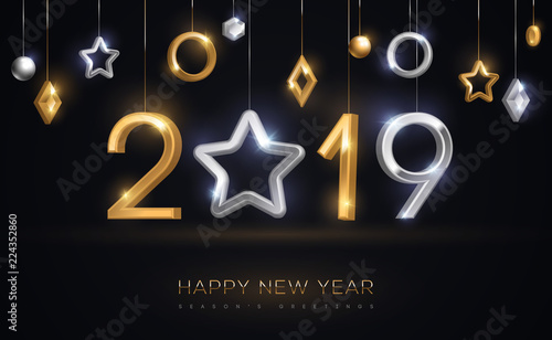 2019 numbers with star on black