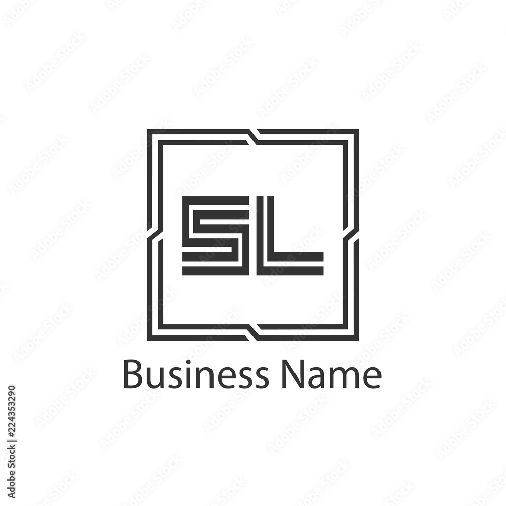 Initial Letter SL Logo Template Design Initial Letter SL Logo Template Design
