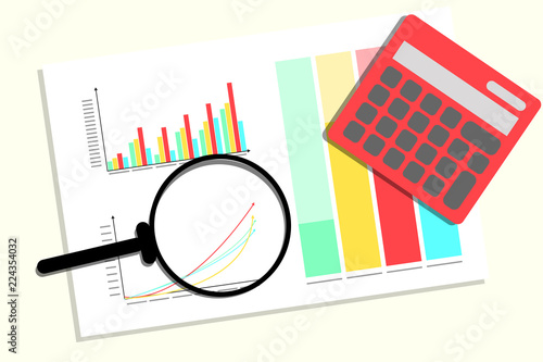 Business Graph charts and diagrams