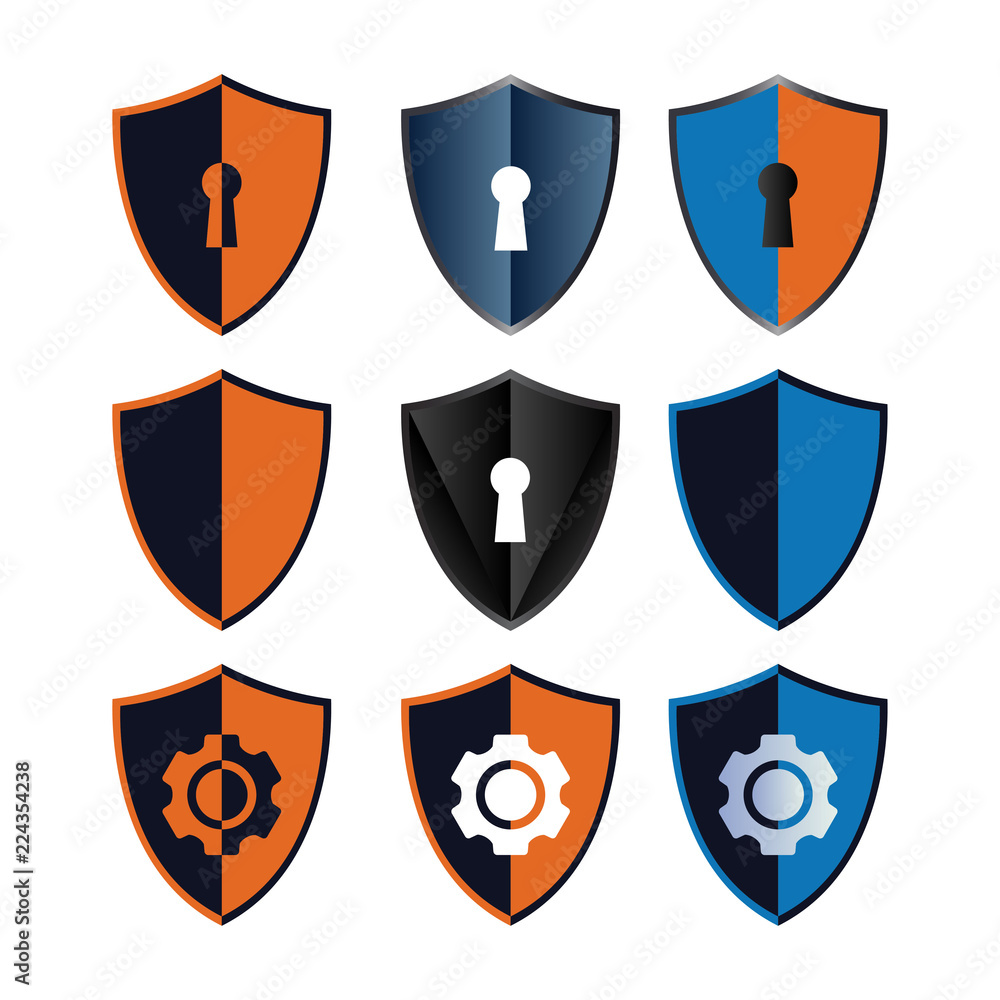 shield logo icon design template vector shield logo icon design template vector