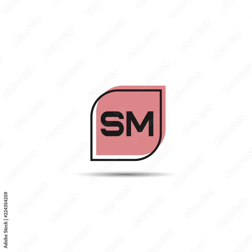 Initial Letter SM Logo Template Design Initial Letter SM Logo Template Design