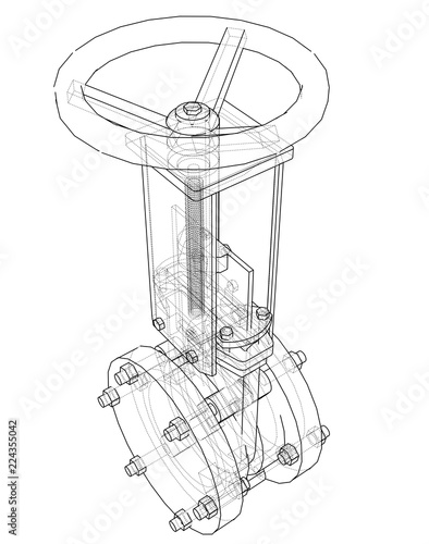 Industrial pipeline gate valve Concept