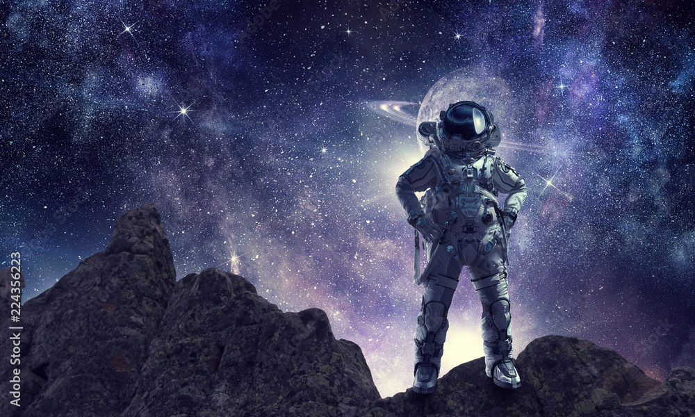 Spaceman and his mission. Mixed media Spaceman and his mission. Mixed media